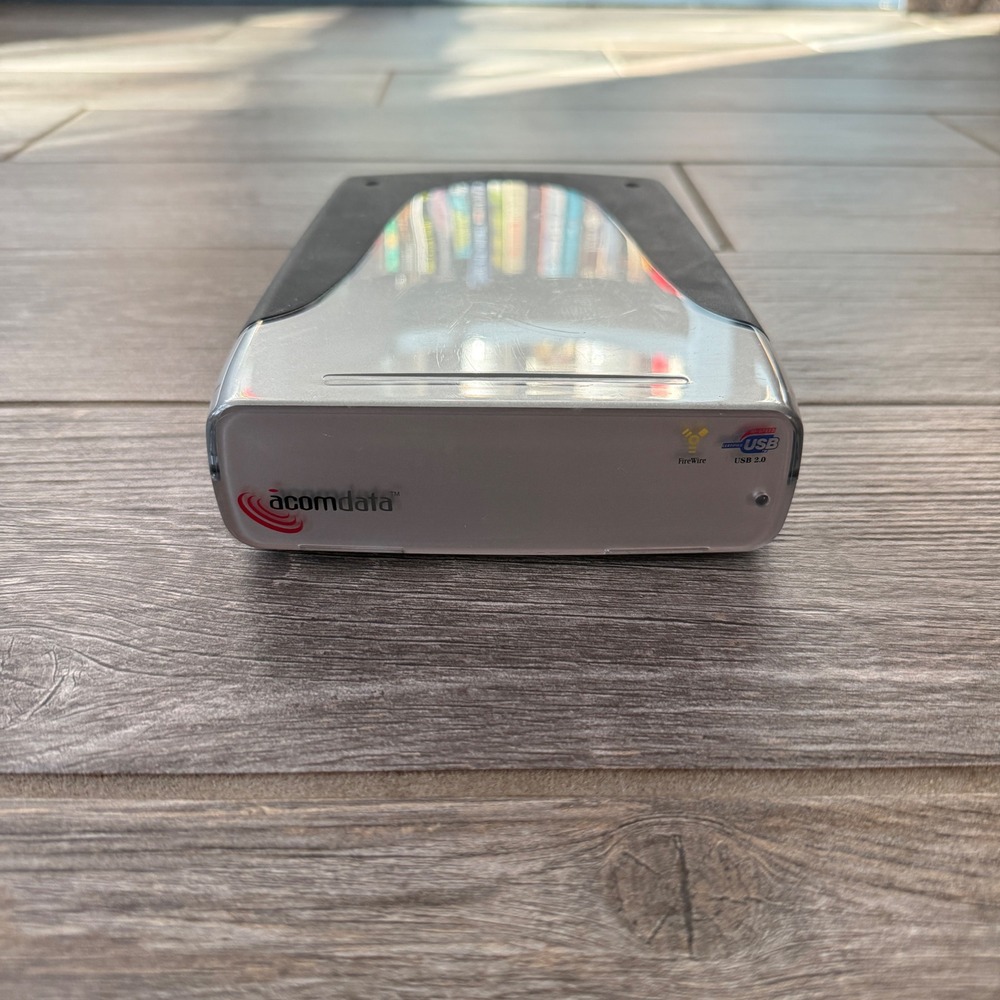 Acomdata External Hard Drive USB 2.0 FireWire 120GB HD120U2FE 72 NOT TESTED